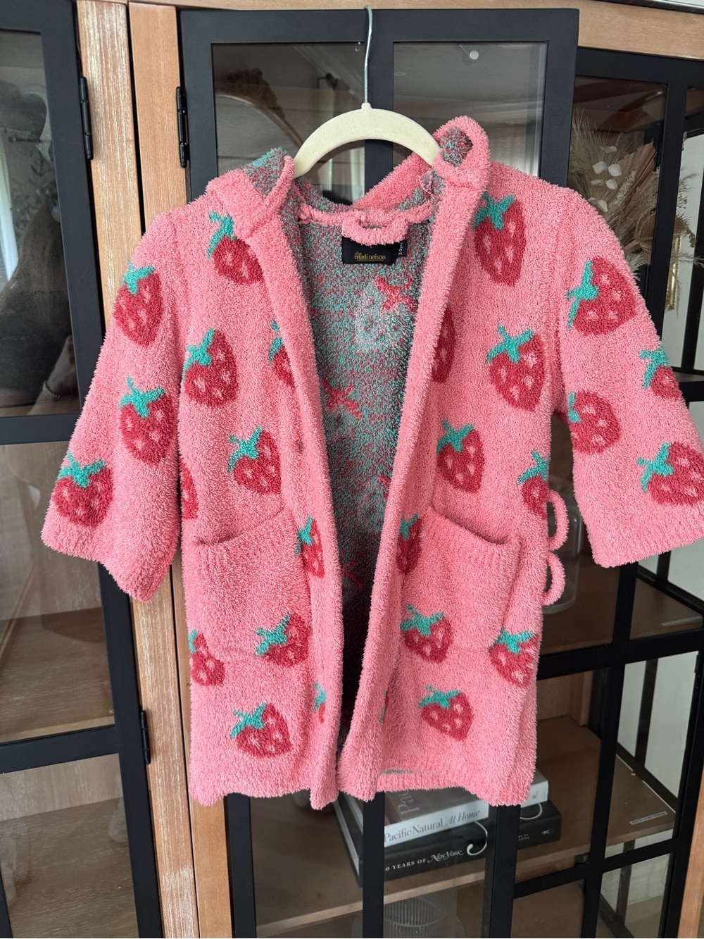 Toddler strawberry robe styled collection madi Nelson barefoot dreams pockets